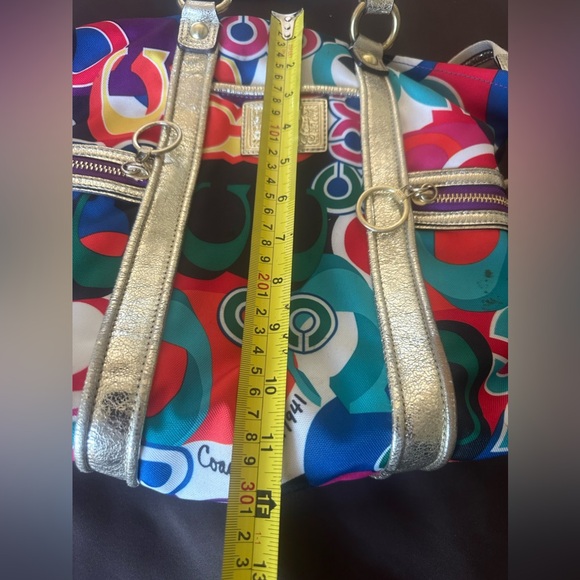 Coach Vintage Poppy Pop C Spotlight Tote Shoulder Bag Gold Multi C0973-13830 - Picture 12 of 13